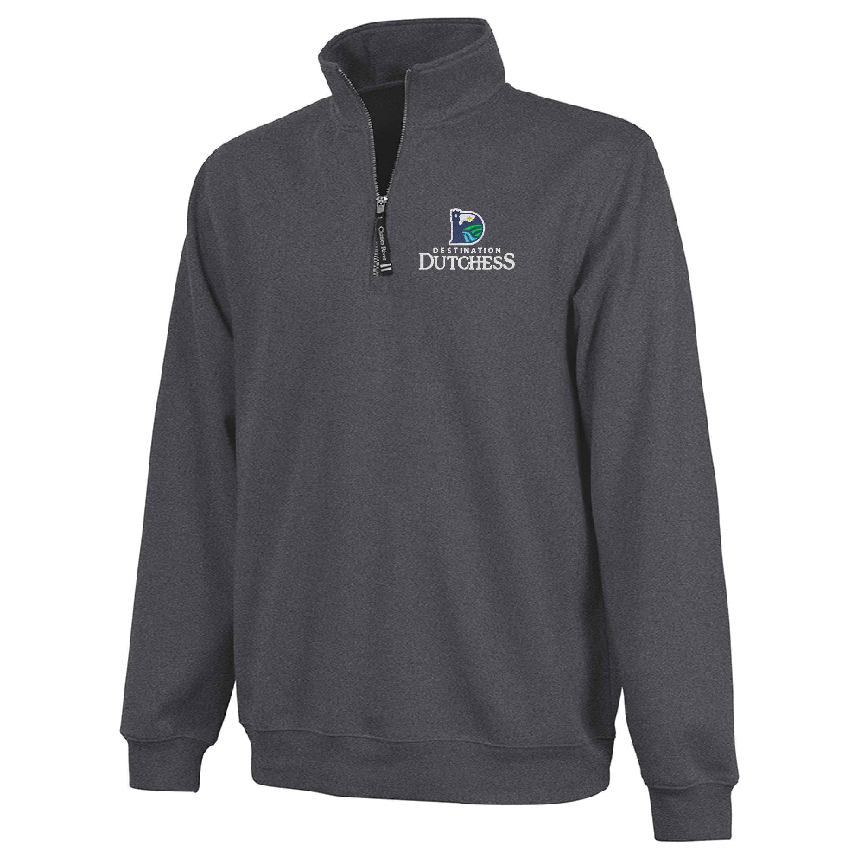Embroidered Charles River Apparel Crosswind Quarter Zip Sweatshirt