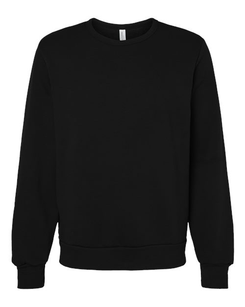 BELLA + CANVAS 3911 Unisex Sponge Fleece Classic Crewneck Sweatshirt, Black