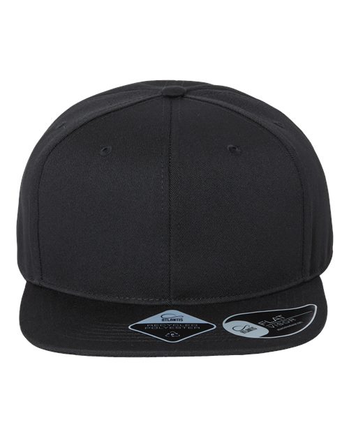Atlantis Headwear JAMES Sustainable Flat Bill Cap, Black
