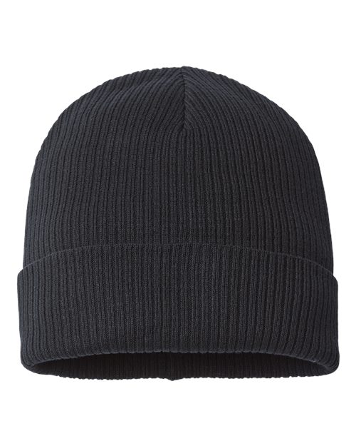 Atlantis Headwear NELSON Sustainable Cuffed Beanie, Black