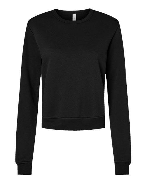BELLA + CANVAS 7511 Women's Sponge Fleece Crewneck Sweatshirt, Black