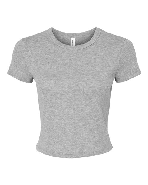 BELLA + CANVAS 1010 Women's Micro Rib Baby Tee, Athletic Heather