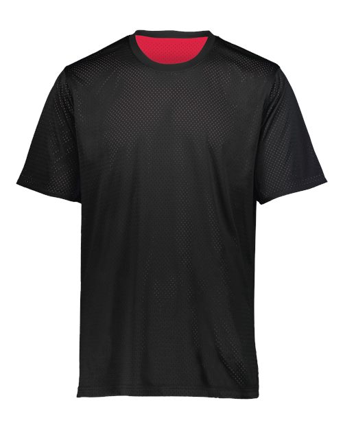 Augusta Sportswear 1603 Youth Mesh Reversible Jersey, Black/ Scarlet