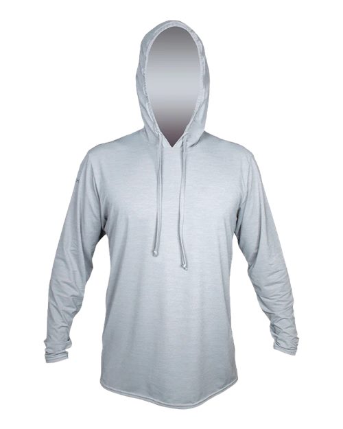 ANETIK MVLPRH8 Men's Low Pro Tech Hooded Long Sleeve T-Shirt, Alloy Heathered