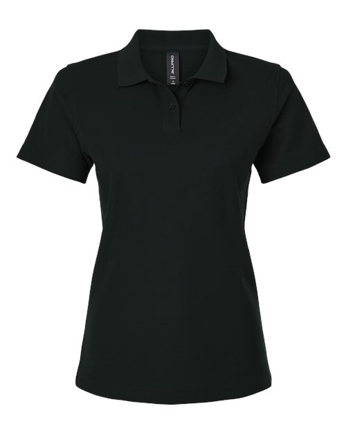 AllPro 62800L Women's Pique Polo, Black