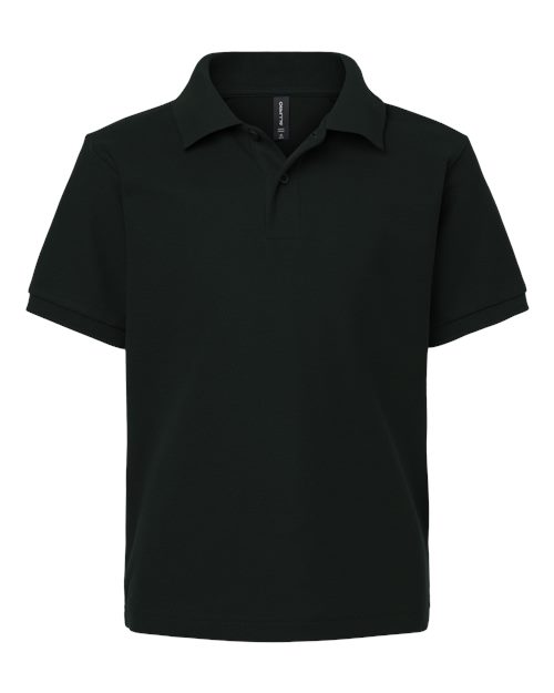 AllPro 62800Y Youth Pique Polo, Black