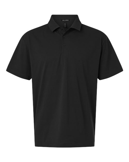 AllPro 41SP0 Men's Pro-Flex Sorona Polo, Black