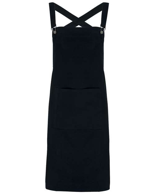 Artisan Collection by Reprime RP129 Cross Back Barista Bib Apron, Black
