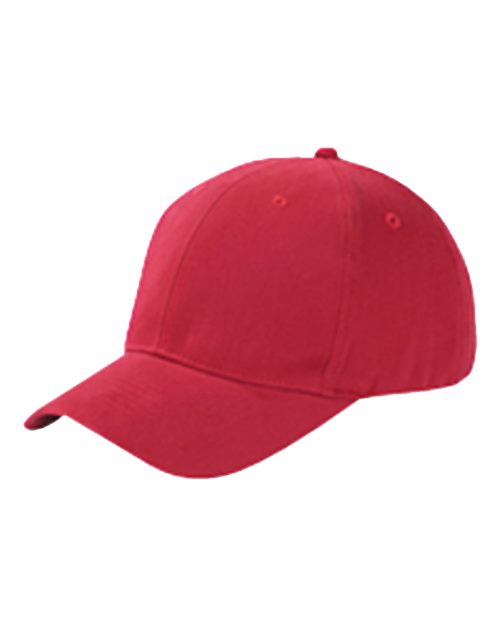 Big Accessories BX002 Brushed Twill Cap, Red