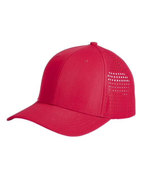 Big Accessories BA537 Performance Perforated Cap, Red