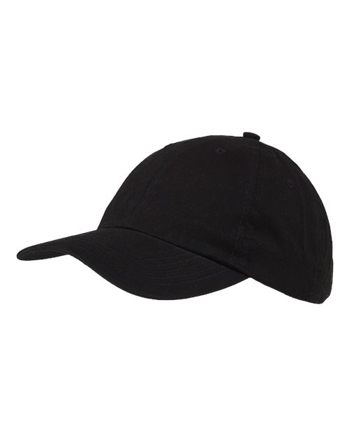 Big Accessories BX001Y Youth Classic Brushed Twill Cap, Black