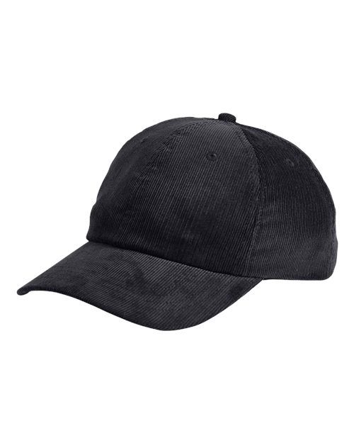 Big Accessories BA703 Corduroy Cap, Black