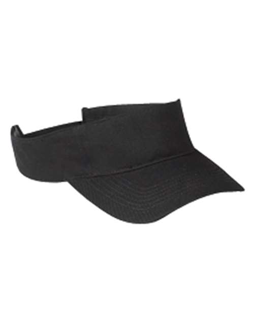 Big Accessories BX006 Chino Twill Visor, Black