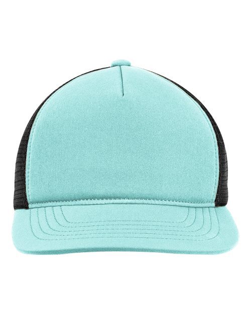 Big Accessories BA708 Bend Foam Trucker Cap, Aquamarine/ Black