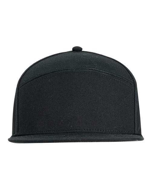 Big Accessories BA709 Hybrid Flat Bill Cap, Black