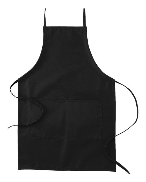Big Accessories APR53 Apron with Pocket, Black
