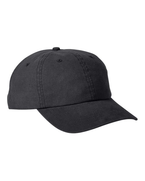 Big Accessories BA610 Heavy Washed Canvas Cap, Black