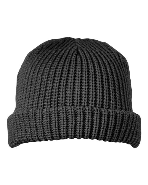 Big Accessories BA698 Dock Cuffed Beanie, Black