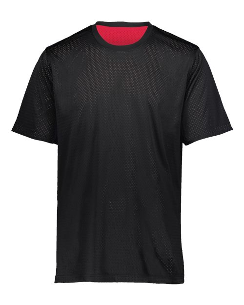 Augusta Sportswear 1602 Unisex Mesh Reversible Jersey, Black/ Scarlet