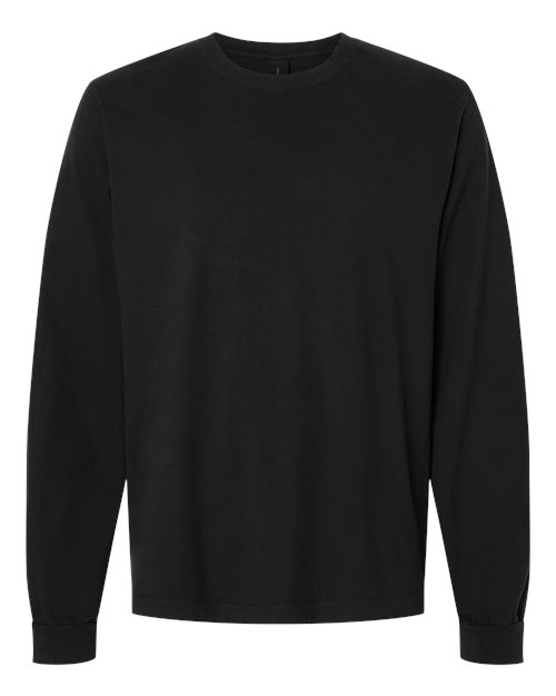 BELLA + CANVAS 4851GD Unisex Heavyweight Garment-Dyed Long Sleeve Tee, Black