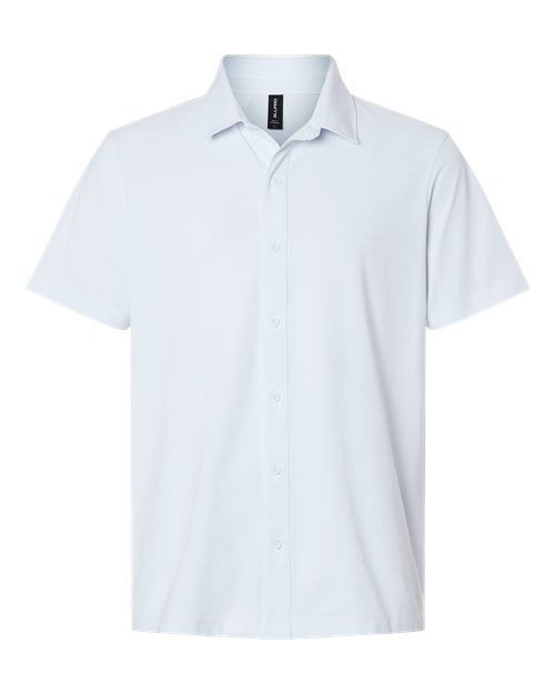 AllPro 41SPSS Men's Pro-Flex Sorona Button Down Short Sleeve Shirt, White
