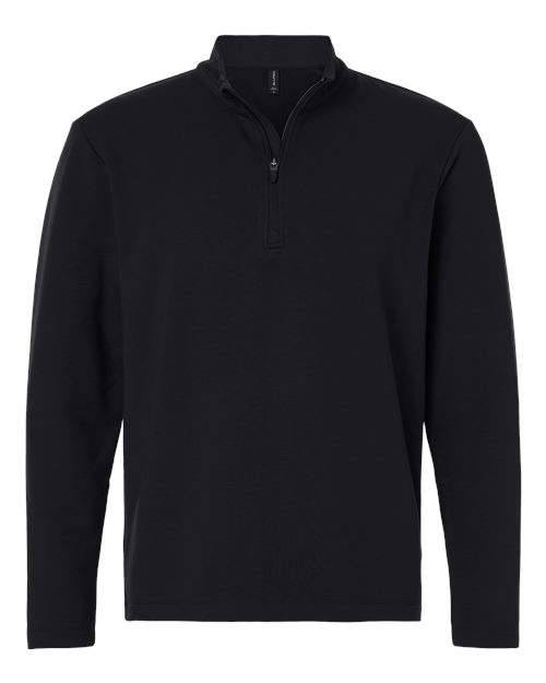 AllPro STF870 Men's Stretch Quarter-Zip Fleece Pullover, Black