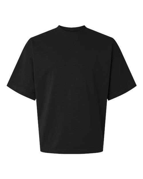American Apparel FTEX00 Unisex French Terry Ex Crew Top, Black