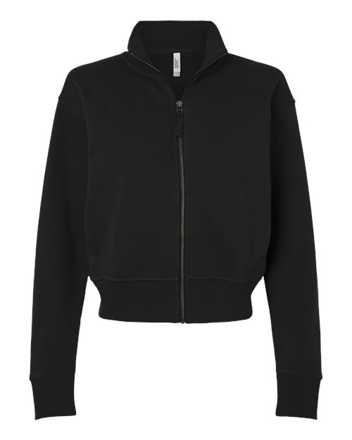 American Apparel FTJ00 Women's French Terry Full-Zip Jacket, Black