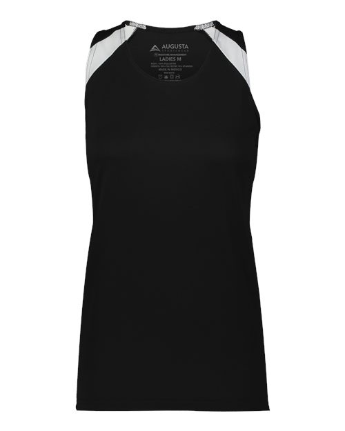 Augusta Sportswear 348 Women's Overspeed Track Jersey, Black/ White