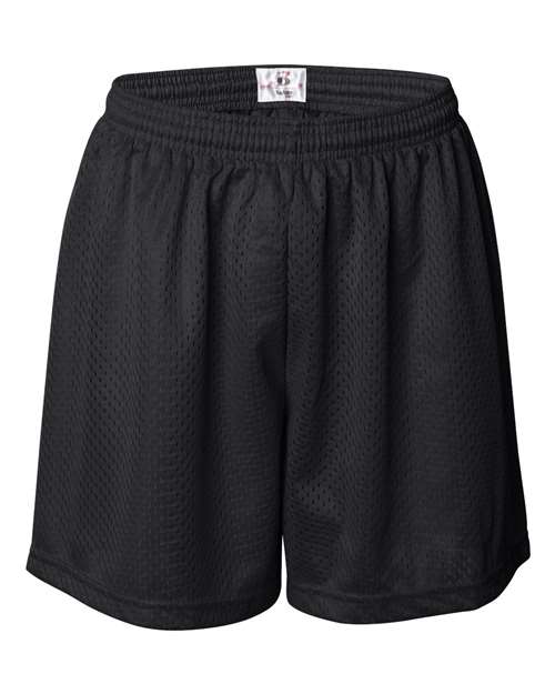 Badger 7216 Women's Pro Mesh 5" Solid Liner Shorts, Black