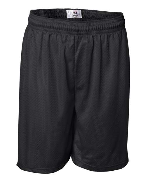 Badger 7207 Men's Pro Mesh 7" Shorts, Black