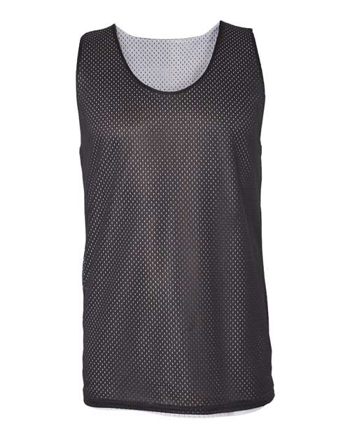 Badger 8529 Men's Pro Mesh Reversible Tank Top, Black/ White