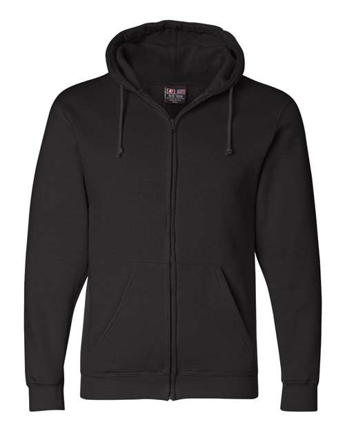 Bayside 900 Unisex USA-Made Full-Zip Hooded Sweatshirt, Black