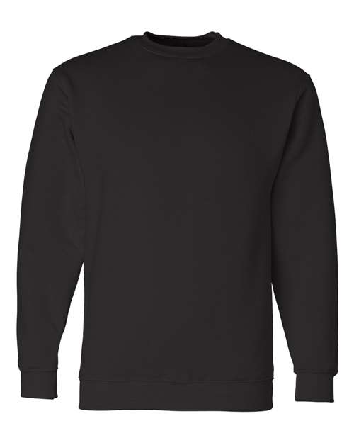 Bayside 1102 Unisex USA-Made Crewneck Sweatshirt, Black