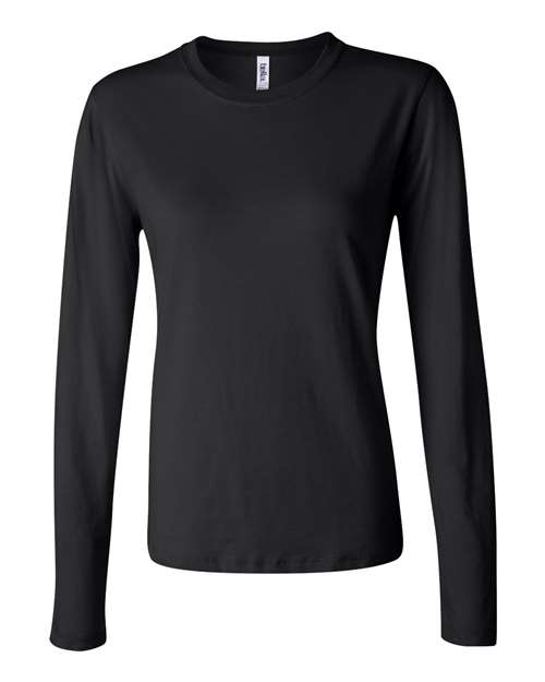BELLA + CANVAS 6500 Women’s Jersey Long Sleeve Tee, Black