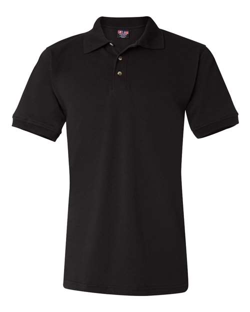 Bayside 1000 Unisex USA-Made Polo, Black
