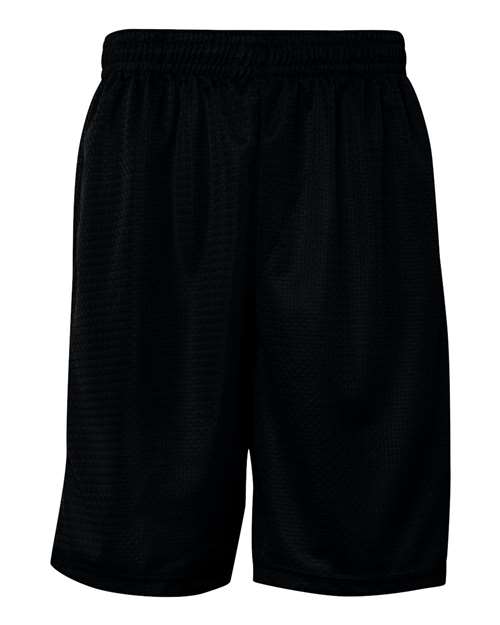 Badger 7219 Men's Pro Mesh 9" Shorts with Pockets, Black