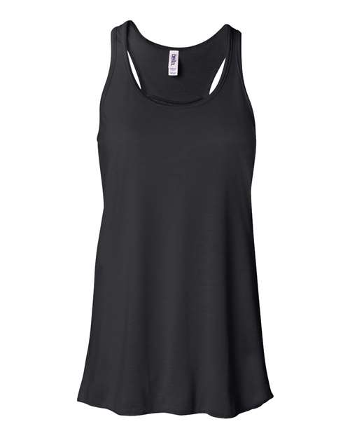 BELLA + CANVAS 8800 Women's Flowy Racerback Tank, Black