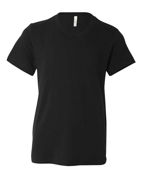BELLA + CANVAS 3001Y Youth Jersey Tee, Black