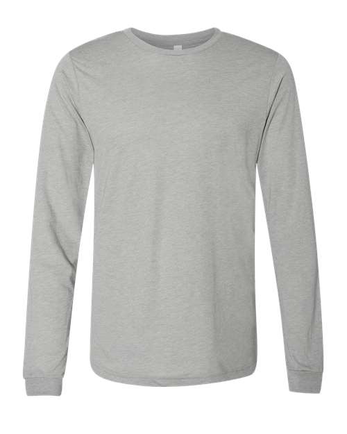 BELLA + CANVAS 3513 Unisex Triblend Long Sleeve Tee, Athletic Grey Triblend