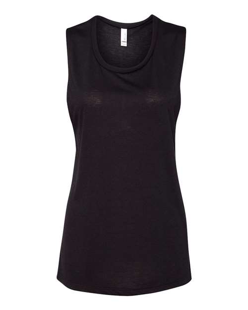 BELLA + CANVAS 8803 Women's Flowy Scoop Muscle Tank, Black