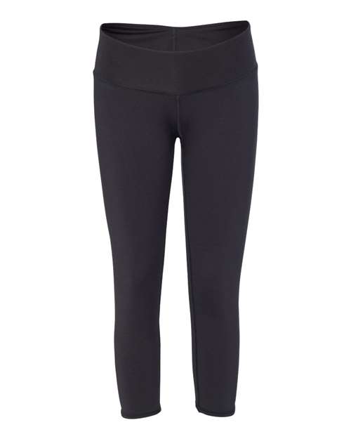 Badger 4617 Women's Capri Leggings, Black