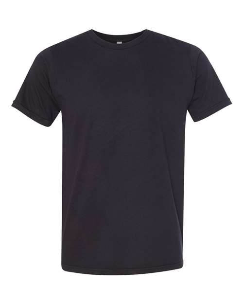 Bayside 5000 Unisex USA-Made Fine Jersey T-Shirt, Black