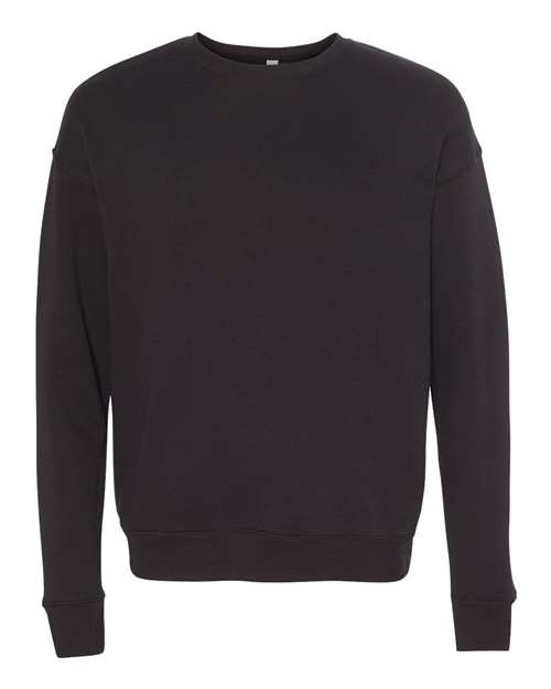 BELLA + CANVAS 3945 Unisex Sponge Fleece Drop Shoulder Crewneck Sweatshirt, Black