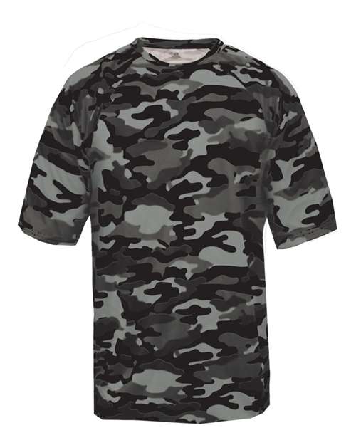 Badger 4181 Men's Camo T-Shirt, Black