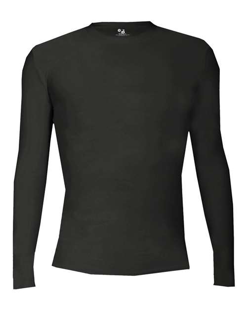 Badger 4605 Men's Pro-Compression Long Sleeve T-Shirt, Black