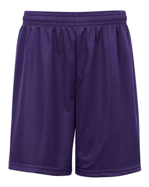 Badger 7239 Men's Mini Mesh 9'' Inseam Shorts, Purple