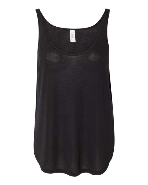 BELLA + CANVAS 8802 Women's Flowy Tank with Side Slit, Black