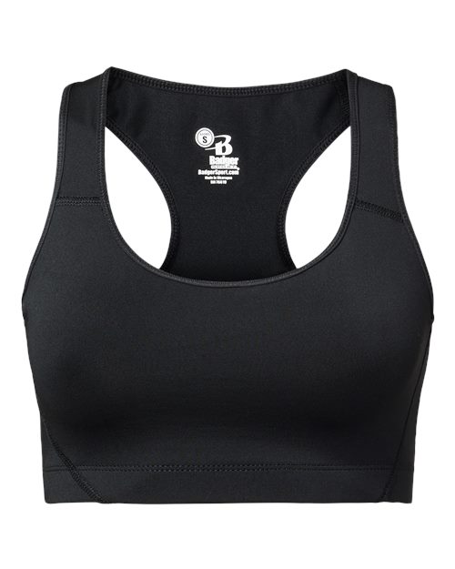 Badger 4636 Women's B-Sport Bra Top, Black