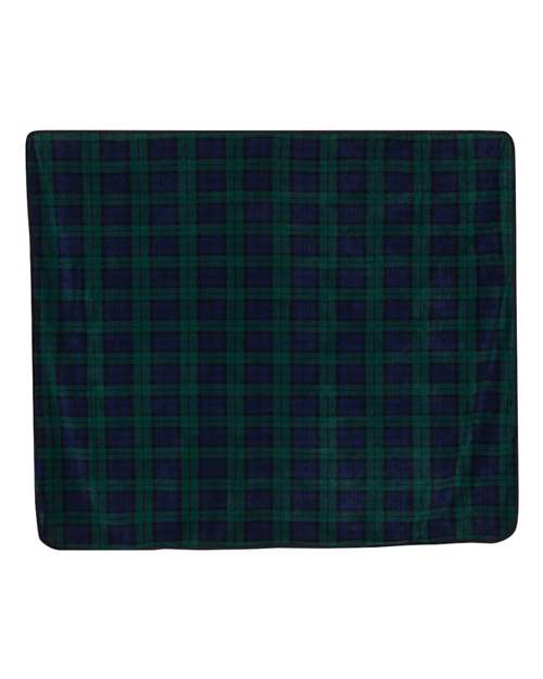 Alpine Fleece 8702 Polyester/Nylon Patterned Picnic Blanket, Blackwatch